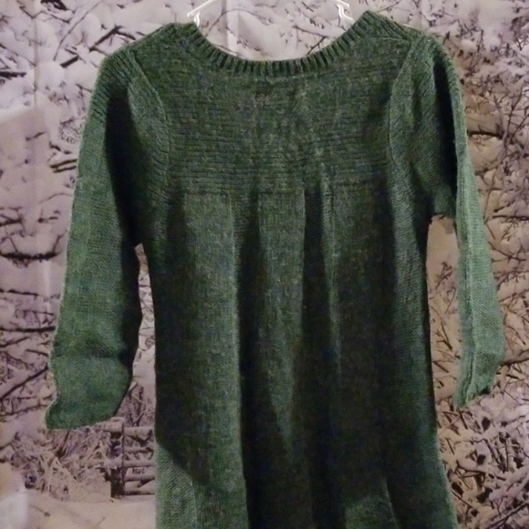Size M Green Sweater Dress with pockets - Picture 4 of 5